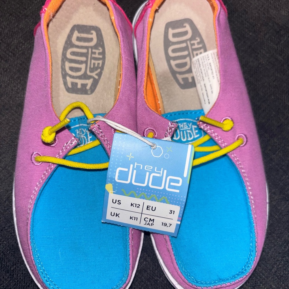 Hey Dude Kids Pink and Blue Sneakers